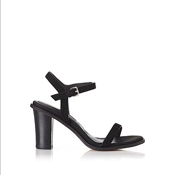 Alias Mae Everly Black Leather Mid Heel Sandals - Picture 2 of 9